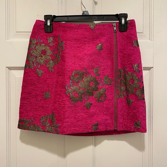 Free People Pink Embellished A-Line Mini Skirt - Picture 1 of 4